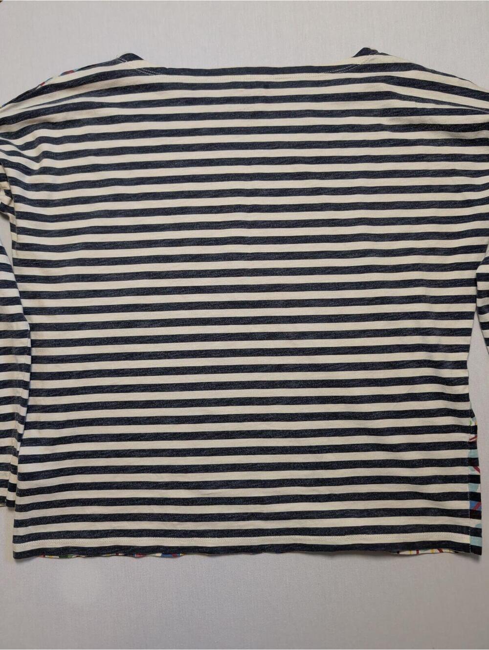 Michael De Feo for J.Crew Striped Long Sleeve Slouchy Cotton Top Size S - Picture 5 of 8